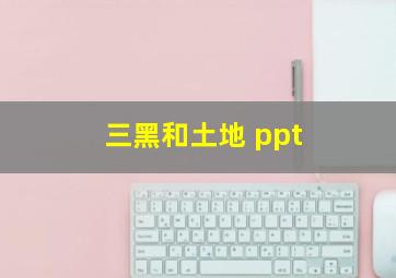 三黑和土地 ppt